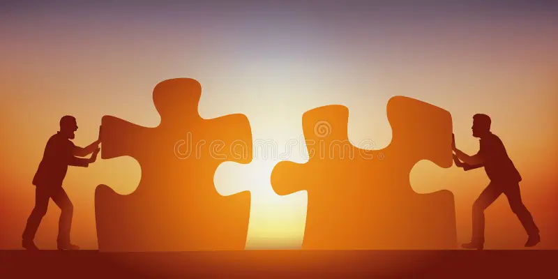 concepto de la unión que es fuerza con dos hombres unen sus reflexiones simbolizadas por pedazos rompecabezas sociedad para 140667424.jpg concepto de la unión que es fuerza con dos hombres unen sus reflexiones simbolizadas por pedazos rompecabezas sociedad para 140667424.jpg
